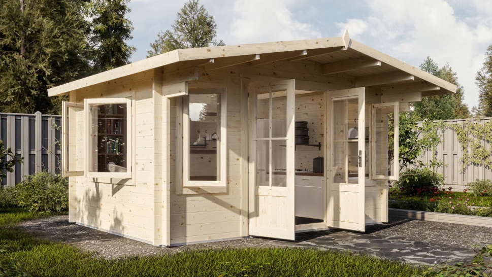 Садовые дома и хозпостройки из мини бруса