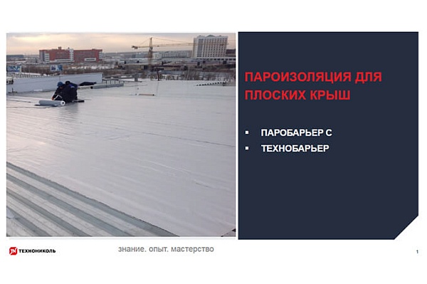 Фото курса «Пароизоляция для плоских крыш»